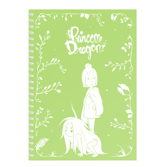 Princess Dragon Spiral Notebook (available in 2 colors)