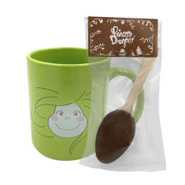 "Bristle" Mug and "Hot Chocolate" Spoon Pack