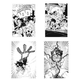 Pack of 4 reproduced manga pages - Radiant