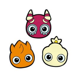 Pack 1 – Creatures Pins – Iop, Feca, and Masqueraider