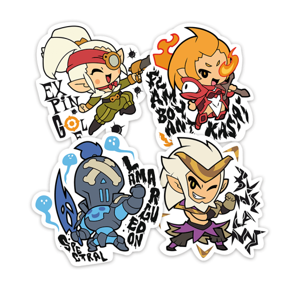 Pack of 4 WAVEN stickers – 4