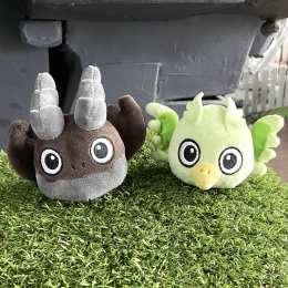 Creatures dragons stuffed toys - Emerald and Ebony Dofus