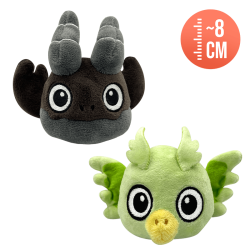 Peluches Créatures Dragons - Dofus Emeraude et Ebène