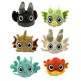 Pack de 6 peluches Créatures Dragons