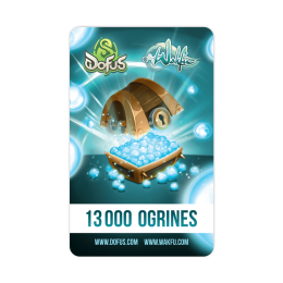 Carte de 13 000 ogrines (valable sur les jeux Dofus et Wakfu)