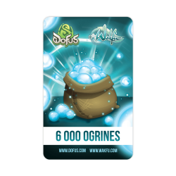 Carte de 6 000 ogrines (valable sur les jeux Dofus et Wakfu)