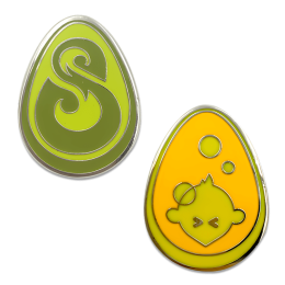 Pack of Two DOFUS Pins – Emerald and Ochre