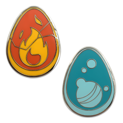 Pack of Two DOFUS Pins – Crimson and Turquoise