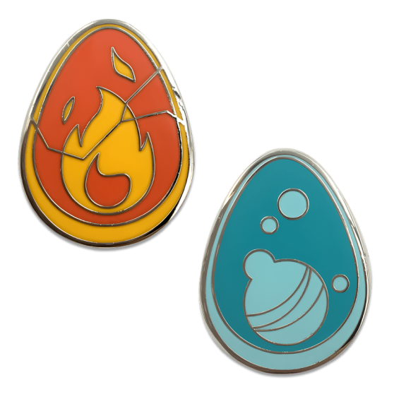 Pack of Two DOFUS Pins – Crimson and Turquoise