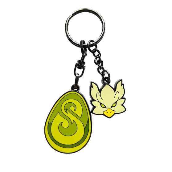 PORTE-CLEF METAL DOFUS EMERAUDE + CHARMS