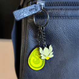 PORTE-CLEF METAL DOFUS EMERAUDE + CHARMS