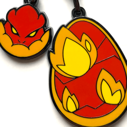 PORTE-CLEF METAL DOFUS POURPRE + CHARMS
