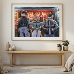 Affiche d&rsquo;art XXL &ndash; Zack, Kim, Joe &ndash; Space Punch