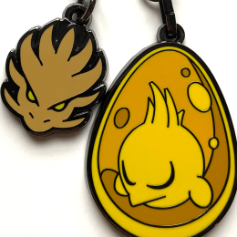 PORTE-CLEF METAL DOFUS OCRE + CHARMS